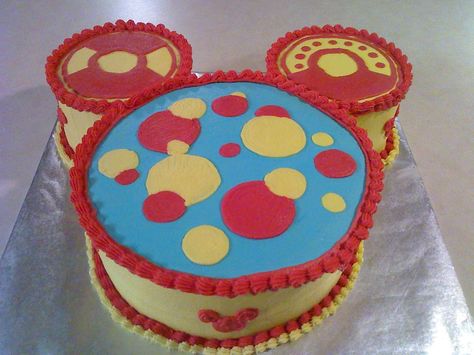 Mickey Mouse Toodles - Round cakes frosted in BC to represent Toodles on Mickey Mouse clubhouse Mickey Mouse Toodles, Toodles Cake, Mickey Mouse Club House, Mickey Mouse Bday, Twodles Birthday, Mickey Mouse Clubhouse Birthday Party, Mickey Mouse Clubhouse Party, Mickey Birthday Party, Mickey Mouse Theme