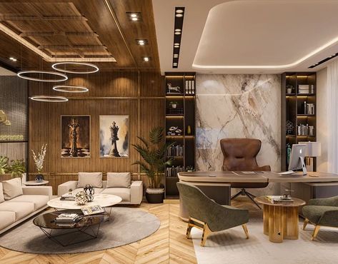 Luxury Office Design Interior, Behance Office Design, Director Cabin Design Office Luxury, C Suite Office, Classical Office Design, Luxury Modern Office Design, Luxury Office Interior Modern, Big Office Design, Luxury Working Room