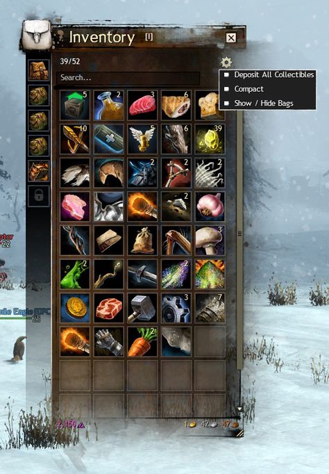 Video Game Inventory, Game Inventory Ui, Game Inventory, Game User Interface, Game Gui, I Love Games, Fantasy Role Playing, Guild Wars 2, Game Icons