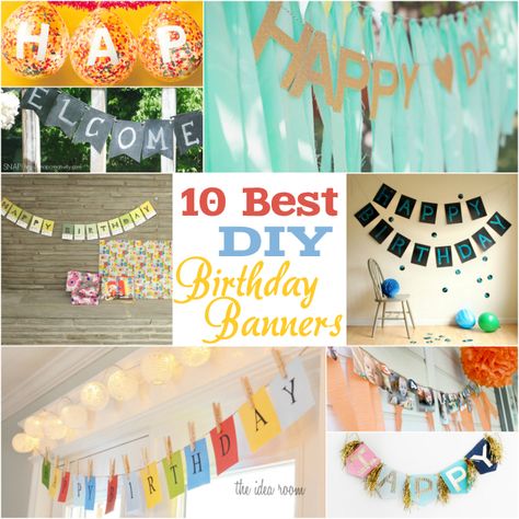 10 Best DIY Birthday Banners! These are so cute and clever! I can't decide which one to use! Budget Birthday Party, Diy Kids Birthday Party, Happy Birthday Banner Diy, Diy Party Banner, Happy Birthday Banner Printable, Budget Birthday, Printable Birthday Banner, Whimsical Birthday, Diy Birthday Banner