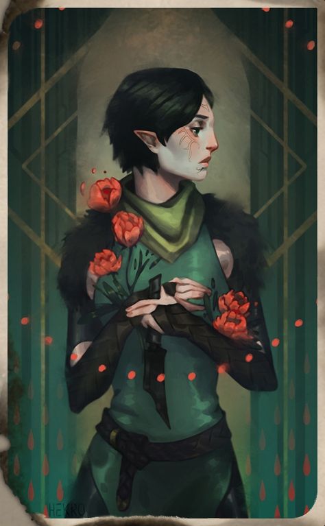 Merrill Dragon Age, Dragon Age Tarot Cards, Dragon Age Tarot, Hawke Dragon Age, Blood Mage, Dragon Age Art, Dragon Age Characters, Dragon Age 3, Dragon Age Games