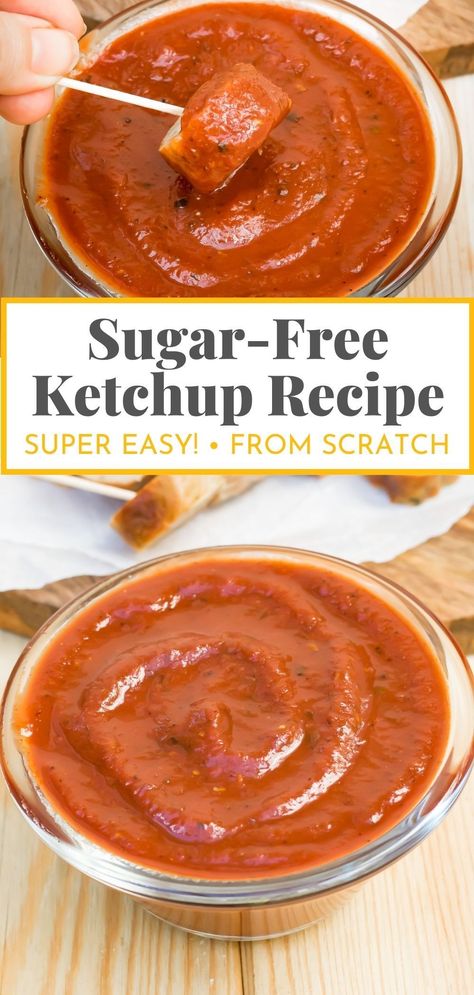 Dive into the world of homemade condiments with this super easy Keto Low-Carb Sugar-Free Ketchup recipe! Perfect for those on a keto or paleo diet, this DIY ketchup brings the classic tomato flavor you love, minus the sugar. Sweetened naturally with stevia, it's a healthy alternative that's surprisingly simple to make. Follow this recipe for a delicious, guilt-free ketchup that's sure to elevate your meals! No Sugar Ketchup Recipe, Healthy Ketchup Recipe, Diy Ketchup, Sugar Free Ketchup Recipe, Ketchup Recipes, Tomato Ketchup Recipe, Keto Ketchup, Lettuce Wrapped Burger, Low Carb Ketchup