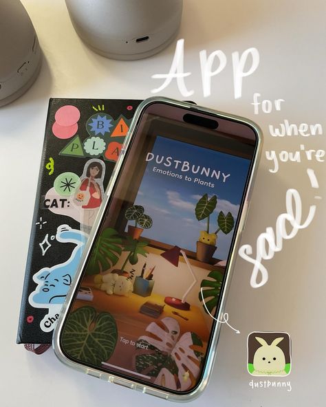 App for when you’re sad 📱🌱 I love playing the free game Dustbunny 🐰 You start the game in a dirty room and must collect the dust (dust bunnies). Each bunny has an emotion; once you capture one, you can plant it, and it will grow into a plant.  It’s a cute, relaxing game, and I love collecting all the plants 🪴 💭 Do you like mobile games? tags 🏷️ #mobilegaming #mobileapps #cozygaming #studybreak #studyapp #studyaccount Apps For Creativity, Games For Studying, Relaxing Apps, Cute Apps Games, Cute Games App, Cute Mobile Games, Cute Games To Play, Games On Phone, Cute Apps