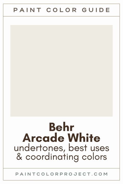 Looking for the perfect white paint color for your home? Today, I’m sharing my thoughts on Behr Arcade White to help you decide if it’s the right fit. Behr Arcade White, Behr Pure White, Behr White Paint Colors Kitchen Cabinets, Behr Linen White Paint Color, Behr Creamy White, Cameo White Behr Paint, Popular Behr White Paint Colors, Behr Creamy White Paint Colors, Behr Off White Paint Colors