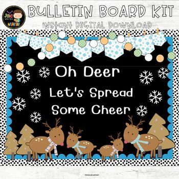 Winter Bulletin Board Kit Classroom Door Decor Oh Deer Winter Is Here Editable Winter Bulletin Board, Deer Winter, Classroom Door Decor, Winter Printables, Winter Bulletin, Winter Bulletin Boards, Christmas Bulletin Board, Christmas Bulletin, Door Decorations Classroom