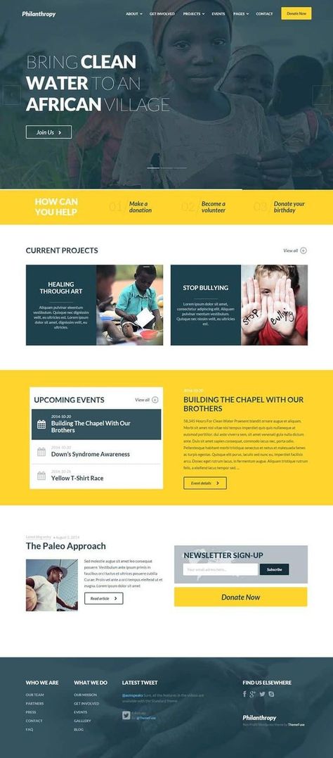 Non Profit Website, Nonprofit Website Design, Nonprofit Website, Minimal Theme, Solar Design, Blog Themes Wordpress, Theme Wordpress, Web Design Ideas, Wordpress Design