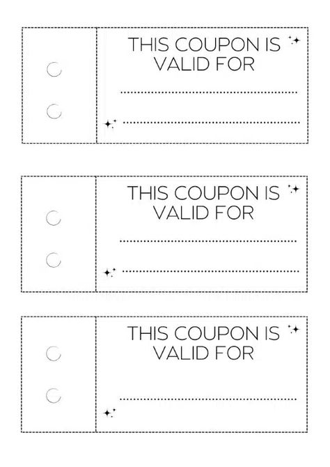 Coupon Book Printable, Anniversary Coupon Book, Coupons Template, Coupon Gift, Birthday Coupon Template Free Printable, Diy Voucher Ideas, Editable Coupon Template Free Printables, Free Coupon Template Printables, Coupon Book For Friend