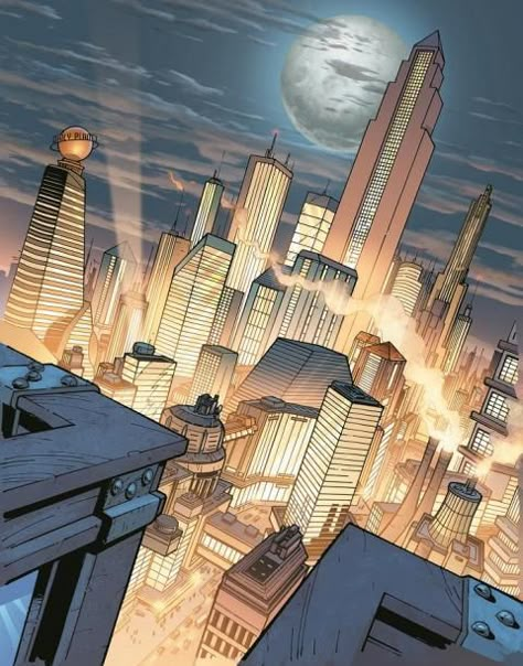 Metropolis Comic Art-Credit DC Entertainment_5a6ff35f1fb792 Background For Comics, Metropolis Superman, Comic Book Background, Book City, New Retro Wave, City Background, City Drawing, Background Drawing, Background Ideas