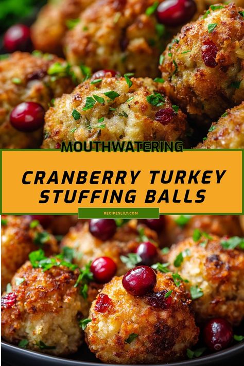 I just made the most mouthwatering Cranberry Turkey Stuffing Balls! These little bites are packed with flavor and perfect for any holiday gathering. With a crispy exterior and a delightful stuffing filled with turkey and cranberries, they're bound to impress your guests. Try them out for a festive twist on a classic dish! Turkey Recipes Healthy, Cranberry Turkey, Ground Turkey Recipes Healthy, Stuffing Balls, Apple Chutney, Turkey Stuffing, Turkey Gravy, Cranberry Recipes, Apple Cranberry