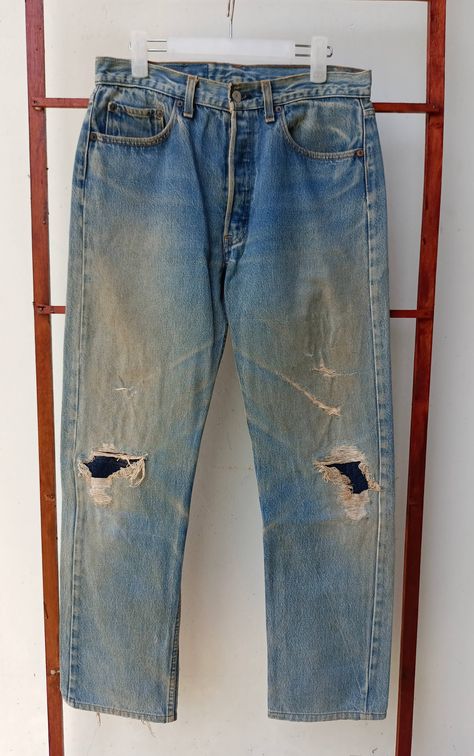 Denim 2023, Blue Jeans Men, Senior Thesis, Men's Bottoms, Denim Inspiration, Vintage Levis 501, Loose Jeans, Levi's 501, Mens Vintage