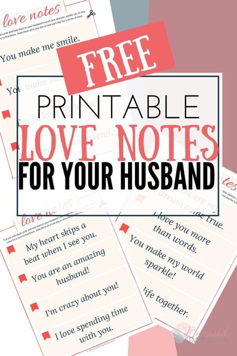 Leave these free printable loves notes for your husband any day of the year or each day until Father's Day. Make your husband feel loved and appreciated with these love notes for him. Daily Love Notes For Husband, Notes For Him, Love Notes For Him, Intentional Motherhood, Dating A Married Man, Valentine Notes, Love Notes For Husband, Reasons Why I Love You, Lunchbox Notes