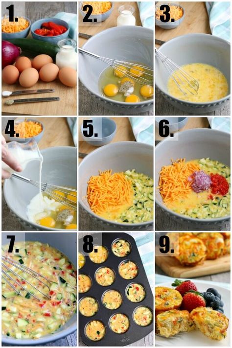 These Breakfast Egg Muffins are perfect for busy days! Make them ahead and reheat in the microwave for a fuss-free meal the whole family will love! Breakfast Egg Muffins, Makanan Rendah Kalori, Egg Muffins Recipe, Egg Muffins Breakfast, Vegan Muffins, Free Meal, Egg Muffins, Breakfast Brunch Recipes, Breakfast Dishes