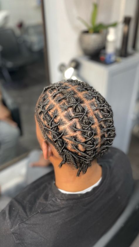 Starter Locs + Barrel Twists ❤️ Cornrow Braids Men, Barrel Twist, Mens Twists Hairstyles, Boy Braids Hairstyles, Black Hair Cuts, Braids For Boys, Dreadlock Hairstyles For Men, Black Men Haircuts, Starter Locs