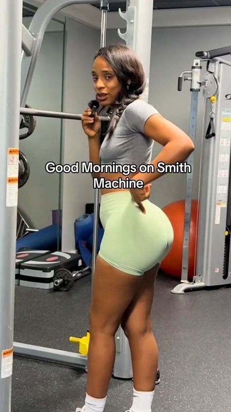 Smith Machine Goodmorning, Good Morning On Smith Machine, Glute Bridge Smith Machine, Cable Good Mornings Exercise, Good Morning Glute Workout, Good Morning Smith Machine, Good Morning Exercise How To Do, Rdl On Smith Machine, Good Mornings Exercise Smith Machine Morning Glute Workout, Good Morning Exercise, Smith Machine Workout, Good Mornings Exercise, Bigger Buttocks Workout Exercises, Summer Body Workout Plan, Workout Gym Routine, Morning Exercise, Hamstring Workout