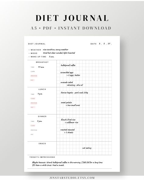 Track your progress on your keto diet with this printable planner! Includes a daily meal planner, food log, and water tracker. Perfect for staying on track and reaching your goals. #ketodiet #ketoplanner #diet_planner Health Printables, A5 Planner Printables, Diet Journal, Meal Planner Printable Free, Daily Meal Planner, Daily Planner Printables Free, Diet Planner, A5 Printables, Planner Printables Free