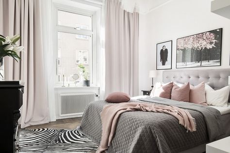 Our bedroom. Grey and dusty pink. Grey And Dusky Pink Bedroom, Maroon Bedroom, Dusky Pink Bedroom, Mauve Bedroom, Dusty Pink Bedroom, Burgundy Bedroom, Rose Bedroom, White Wall Bedroom, Grey Bedroom Decor