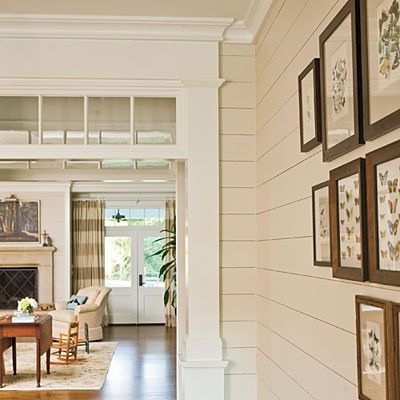 interior transom window Urban Grace Veranda Interiors, Wood Plank Walls, Painted Wood Walls, Plank Walls, Transom Windows, Southern Homes, Character Home, Inviting Home, Ship Lap Walls