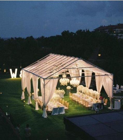 Beautiful Outdoor Wedding Tents Wedding Decorations Ideas, Outdoor Tent Wedding, Small Backyard Wedding, Wedding Backyard Reception, Rustic Wedding Decorations, Backyard Reception, Wedding Decoration Ideas, Dream Wedding Decorations, Wedding Decor Ideas