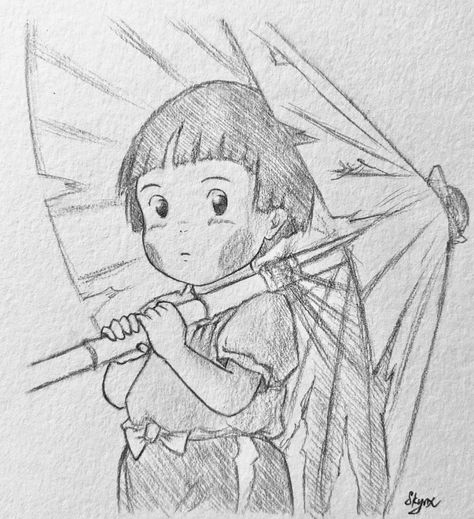 Ghibli Art Drawing, How To Draw Ghibli Style, Ghibli Sketch To Draw, Studio Ghibli Sketch Drawings, Setsuko Grave Of The Fireflies, Ghibli Art Draw, Studio Ghibli Art Draw, Ghibli Drawing Sketch, Studio Ghibli Drawing Sketches