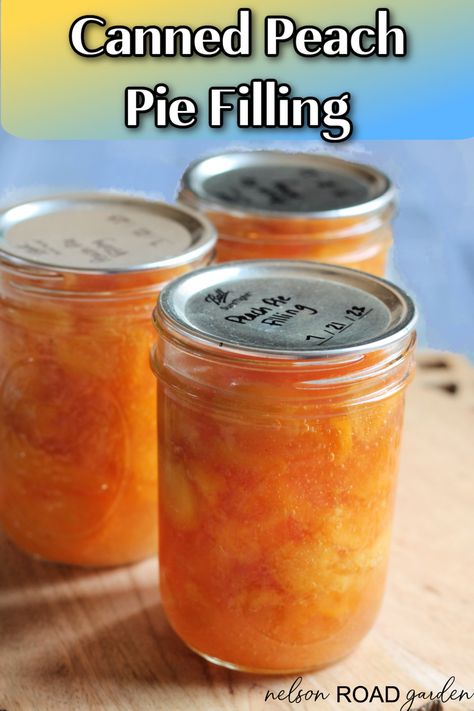 Preserve in season peaches and make the best canned peach pie filling to enjoy any time of year! Open a jar and make a homemade pie in no time. Peach Pie Filling Without Clear Jel, Peach Pie Filling To Can, Canning Pie Filling With Clear Jel, How To Can Peach Pie Filling, Canned Peach Pie Filling Recipes Easy, Peach Pie Filling Canned, Peach Pie Filling Canning Recipe, Canned Peach Pie Filling Recipes, Can Peach Pie Filling