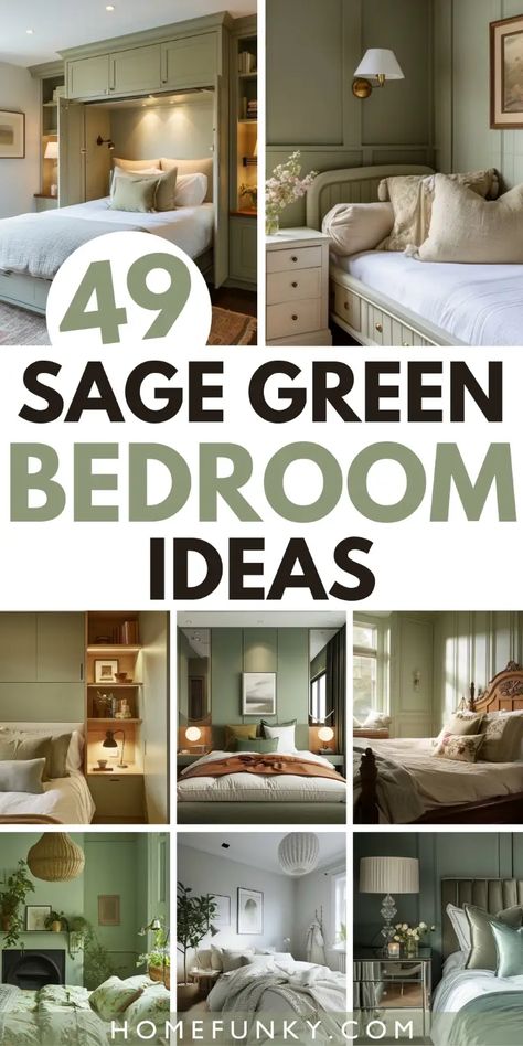 49 Sage Green Bedroom Ideas for A Whispering Oasis Soft Green Bedroom, Green Bedroom Decor Ideas, Sage Green Bedroom Ideas, Light Green Bedrooms, Sage Bedroom, Green Bedroom Walls, Green Bedroom Design, Green Bedroom Ideas, Green Wall Color