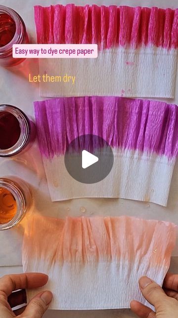 Painting Crepe Paper, Dye Crepe Paper, How To Dye Crepe Paper, How To Make Flowers From Crepe Paper, Paper Crepe Flowers, Crepe Paper Art, Flowers Crepe Paper, Julie Lee, Colour Paper Flowers