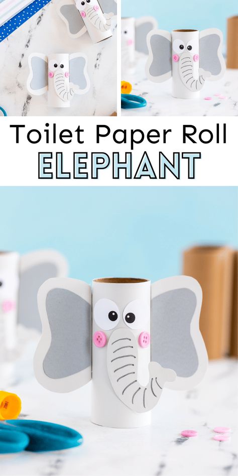 Construction Paper Elephant, Elephant Arts And Crafts For Kids, Elephant Diy, Elephant Craft, Paper Elephant, Diy Elephant, Elephant Template, Leaf Art Diy, Elephant Crafts