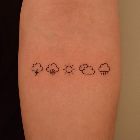 Cloud Tattoo Ideas, Cloud Tattoos, Cloud Tattoo Design, Floral Back Tattoos, Mountain Tattoo Simple, Bolt Tattoo, A Tattoos, Cool Wrist Tattoos, Cloud Tattoo