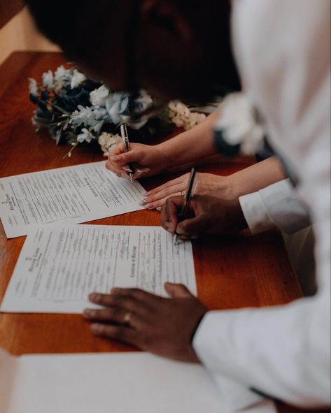 Marriage License Aesthetic, Secret Marriage Aesthetic, Signing Wedding License, Marriage Life Aesthetic, Marriage Asethic, Civil Wedding Aesthetic, Marriage License Photo Ideas, Intimate Wedding Aesthetic, Signing Marriage License Photography