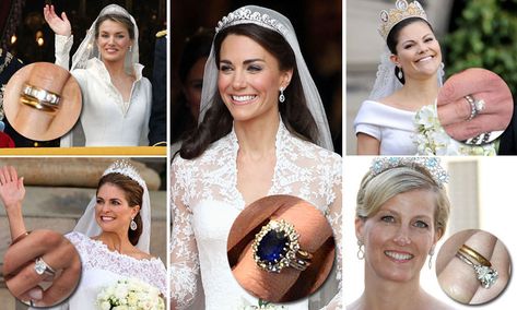 Kate Middleton to Crown Princess Victoria: The most stunning royal rings Royal Wedding Rings, Celebrity Wedding Rings, Wedding Rings Princess, Royal Engagement Rings, Royal Rings, Princess Sofia Of Sweden, Kate Middleton Wedding, Monaco Princess, Zara Tindall