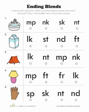 Let's practice identifying the blends at the end! Kids will sound out each word and identify the ending blend. End Blends, Ending Blends, Consonant Blends Worksheets, Phonics Worksheets Free, Blends Activities, Phonics Blends, Blends Worksheets, Blends And Digraphs, First Grade Phonics