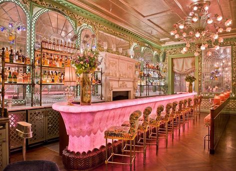 Annabel's on Instagram: “Forever in awe of the breathtaking pink onyx, back-lit bar in The Rose Room🌷✨ #annabelsmayfair” Experiential Design, Pub Design, Restaurant Interior Design, Hospitality Design, Bar Lounge, Restaurant Interior, Cafe Interior, Dream House Decor, Bar Restaurant