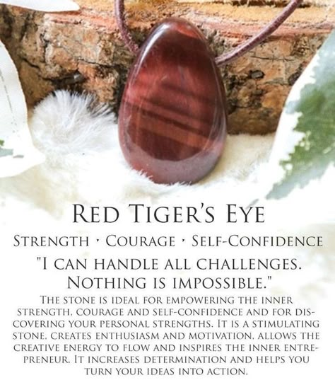 Red Tigers Eye Meaning, Red Tigers Eye Crystal Meaning, Red Crystals Stones, Crystals For Wealth, Crystal Healing Chart, Tiger Eye Crystal, Magical Stones, Crystal Cave, Boho Crystal