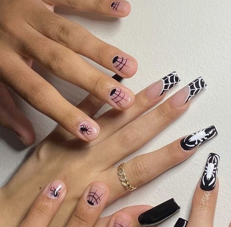 Matching Couple Nails, Nail Ideas For Couples, Couples Nails, Matching Nails, Halloween Nail Ideas, Instagram Couples, Acrylic Toe Nails, Halloween Couple, Punk Nails