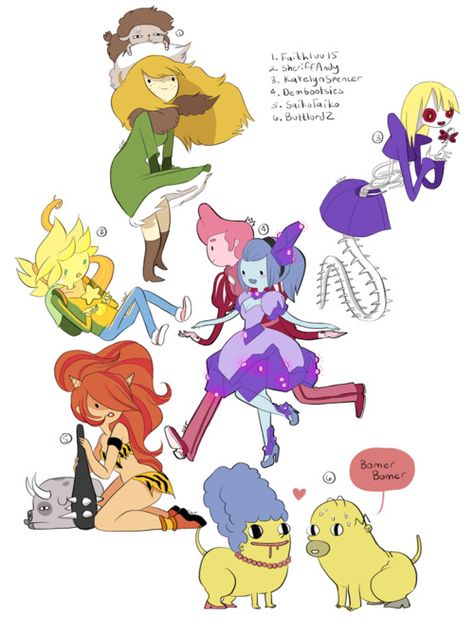 Adventure Time Oc, Adventure Time Drawings, Adventure Time Style, Adventure Time Comics, Marceline And Princess Bubblegum, Adventure Time Girls, Adventure Time Characters, Marceline The Vampire Queen, Jake The Dogs