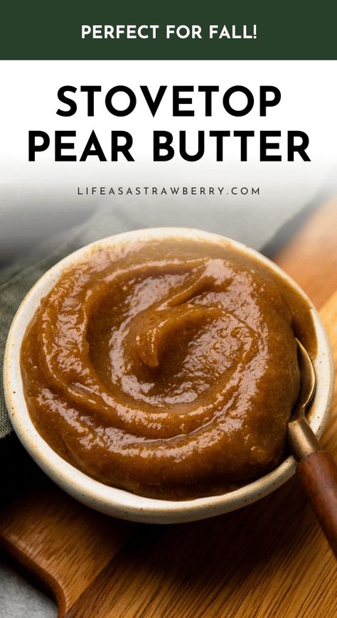 Pear Recipes For Canning, Pear Syrup Recipe, Pear Butter Recipe, Make Your Own Salad Dressing, Make Your Own Salad, Canning Jam Recipes, Pear Sauce, Sugar Free Fruits, Fruit Butter