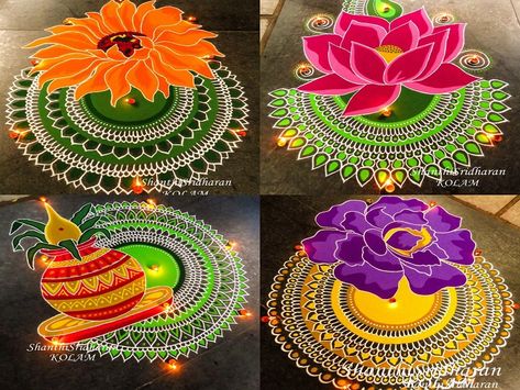 Shanthi Sridharan Rangoli, Dipawali Rangoli Design, Simple Rangoli Designs For Diwali, Easy And Simple Rangoli Designs, Rangoli Designs For Diwali, Rangoli Designs For Competition, Rangoli Designs Simple Diwali, Latest Rangoli, Rangoli Designs Simple