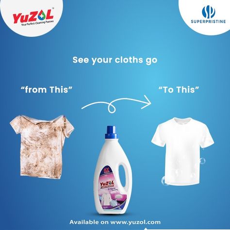 Switch to yuzol liquid detergent which gives your cloths gaurentee of whiteness! To buy visit our website www.yuzol.com #yuzol #liquiddetergent #whiteness #gaurentee #cleanandclear #cleancloths #washingmachine #laundry #killsgerms #strains #out Detergent Poster Design, Detergent Social Media Design, Laundry Ads Creative, Detergent Ads Creative, Laundry Social Media Design, Detergent Ads, Laundry Ads, Laundry Detergent Ads, Clothes Detergent