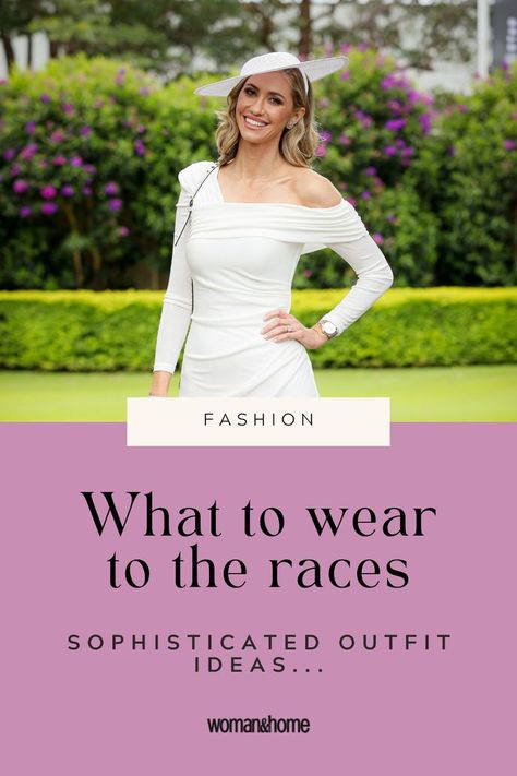 Dresses For The Races Classy, Dress For Horse Races, Dress For The Races, Horse Race Outfits For Women Fall, What To Wear To The Races, Races Outfits For Women, Horse Race Outfits For Women, Horse Racing Outfits Women, Racetrack Outfit