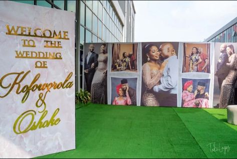 African Traditional Wedding Backdrop, Wedding Flex Banner Design, Backdrop Design Ideas, Wedding Banner Design, Event Poster Design Inspiration, Event Venue Design, Wedding Graphic Design, My Introduction, Ceremony Arrangement