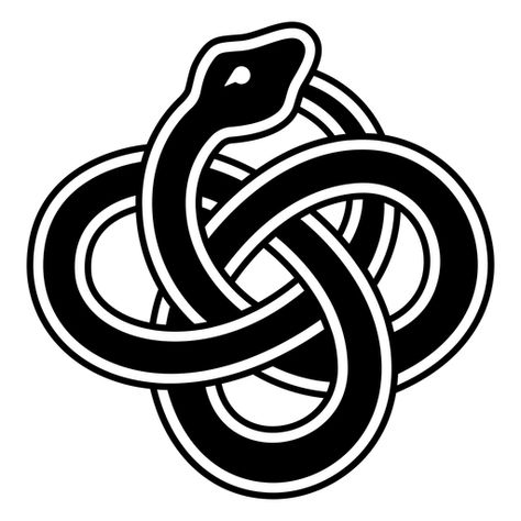 Celtic Snake, Celtic Snake Design, Snake Symbol, Snake In Circle, Celtic Graphic Design, Snake Illustration Design, Snake Graphic, Snake Vector, Gang Symbols