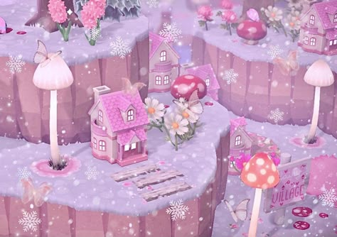 Acnh Villager House Ideas Fairycore, Cute Acnh Greetings, Acnh Fairy Village, Fairy Core Villagers Acnh, Fairycore Acnh Villagers, Fairy Core Builds Acnh, Fairycore Ideas Acnh, Fairy Core Acnh Ideas, Fairycore Aesthetic Acnh