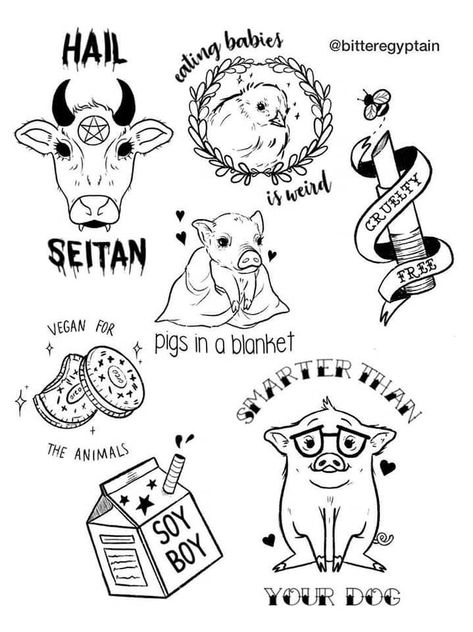 This Body Is My Home Tattoo, Cute Vegan Tattoo, Vegan Tattoos Ideas, Cute Animal Flash Tattoos, Vegan Design Art, Vegan Animal Tattoo, Apprentice Tattoo Flash, Veganism Tattoo, Animal Liberation Tattoo