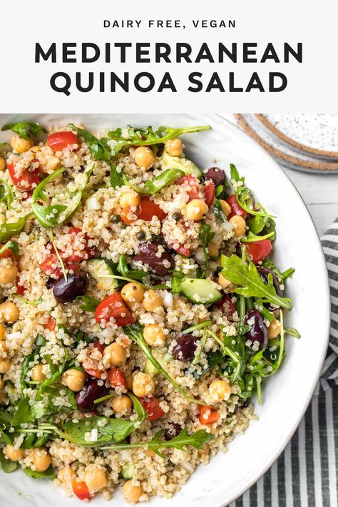 Pasta And Quinoa Salad, Arugula Quinoa Salad Recipes, Quinoa And Arugula Recipes, Arugula And Quinoa Salad, Lemon Quinoa Chickpea Salad, Arugula Chickpea Salad Recipes, Quinoa And Arugula Salad, Vegan Arugula Salad, Chickpea Arugula Salad