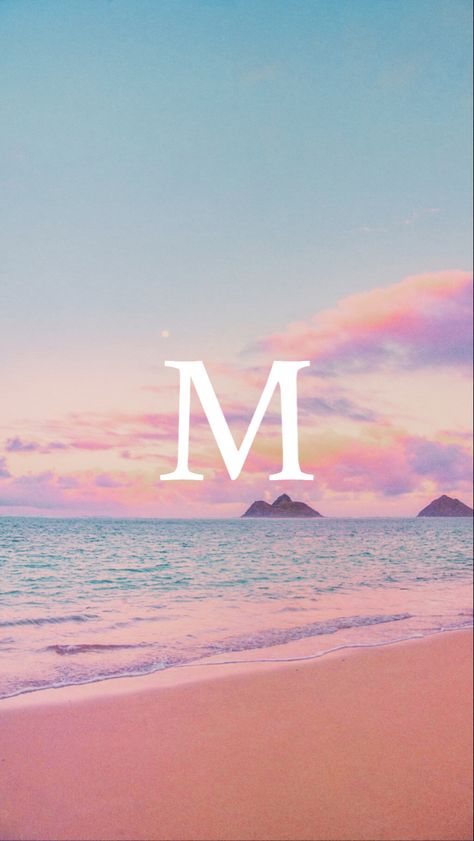 M Initial, Beach Wallpaper, Beautiful Wallpaper, Letter M, Beach Vibes, Look At, Pink