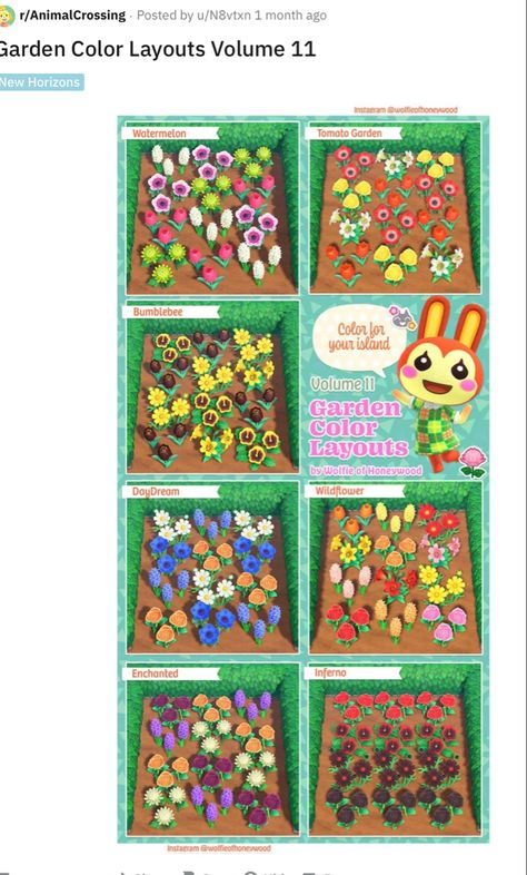 Acnh Flower Arrangements, Animal Crossing Flower Combinations, Acnh Flower Combinations, Acnh Flowers, Acnh Garden, Acnh Guide, Animals Walking, Flower Garden Layouts, Garden Layouts