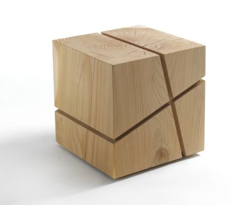 Geometric Log Coffee Table, Pouf Design, Into The Wood, Wood Art Projects, Urban Furniture, Diy Holz, Low Stool, Wood Stool, Into The Woods