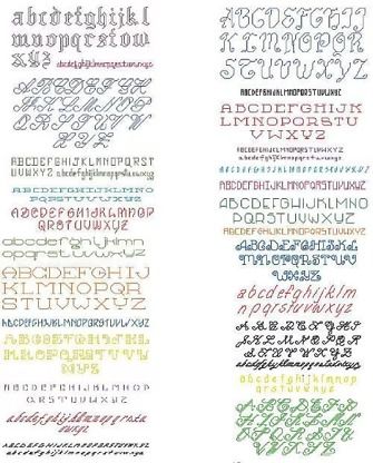 Backstitch Alphabets - PDF | LoveCrafts Cross Stitch Monogram Patterns, Cross Stitch Alphabets, Cross Stitch Letter Patterns, Plastic Canvas Letters, Letter Designs, Unique Cross Stitch, Cross Stitch Alphabet Patterns, Cross Stitch Tutorial, Cross Stitch Fonts