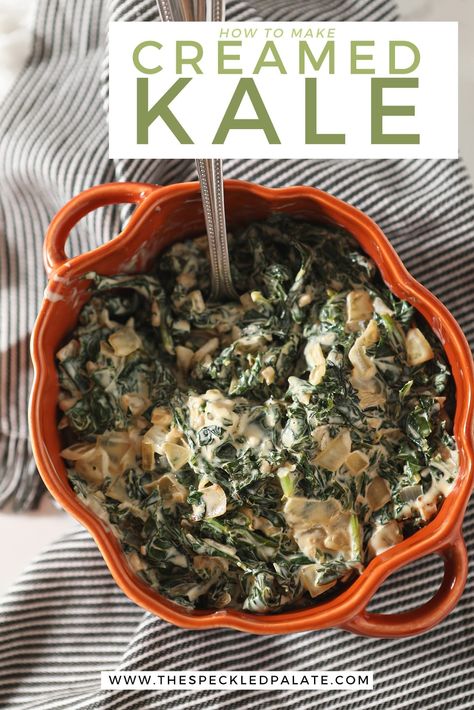 Kale Side Dish, Creamy Kale, Mushroom Side Dishes, Best Vegetable Recipes, Creamed Kale, Kale Recipe, Keto Holiday Recipes, How To Cook Kale, Keto Holiday