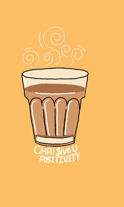 Chai:) Chai Painting Canvas, Chai Mandala Art, Chai Cartoon, Chai Doodle Art, Chai Illustration Indian, Chai Drawings, Indian Chai Aesthetic, Chai Doodle, Chai Stickers